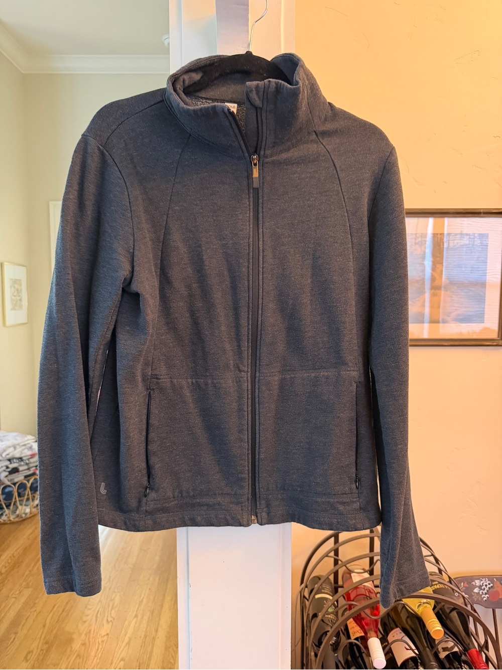 Lole Women's Dark Gray Full-Zip Hoodie Sweatshirt